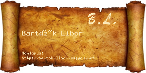 Bartók Libor névjegykártya